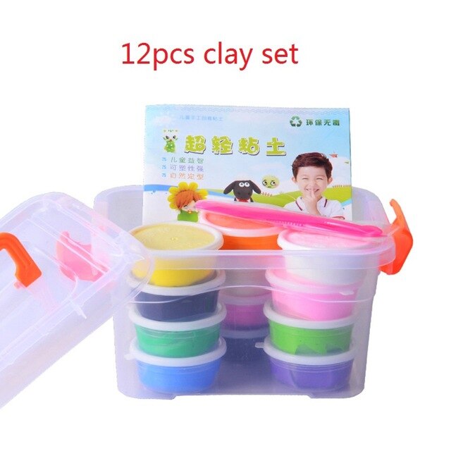 12/24/36 Pcs Colorful DIY Fluffy Floam Slime With Storage Box